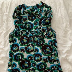 Banana republic sleeveless blouse with ruffles